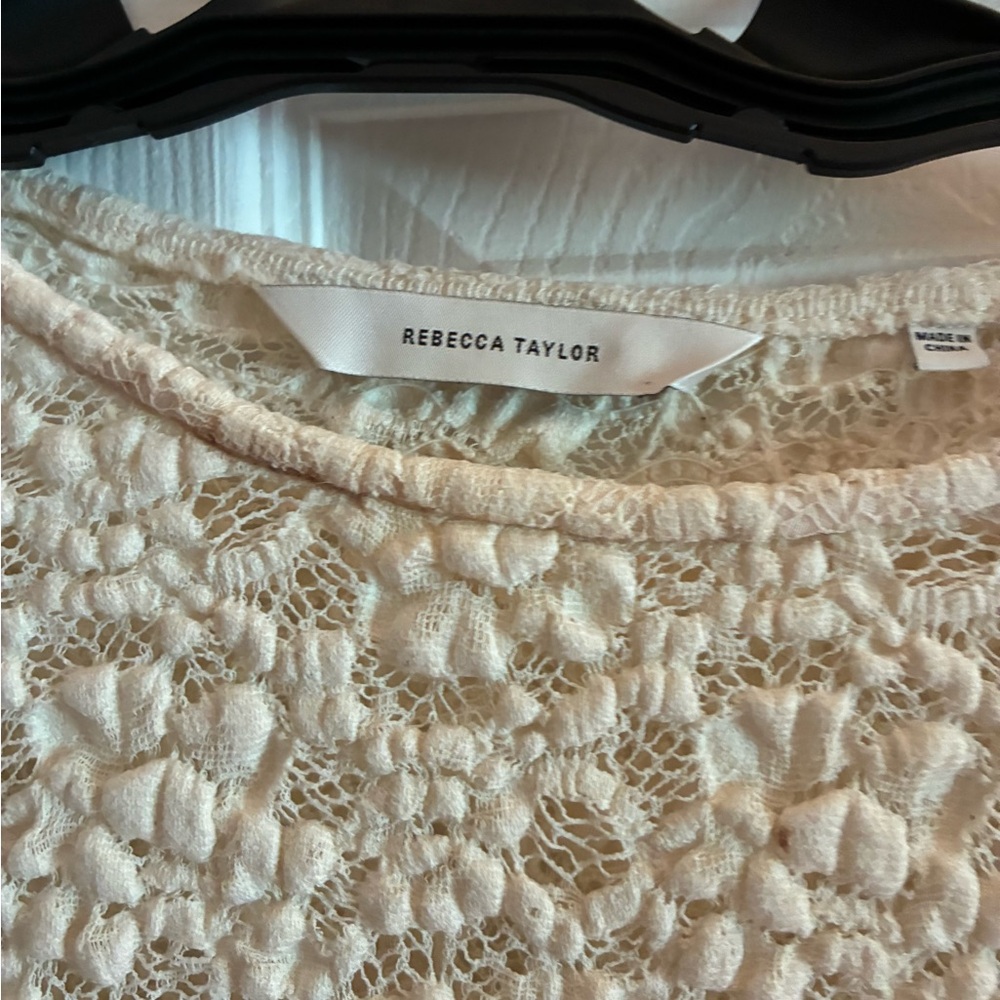 Rebecca Taylor Ivory Lace Blouse